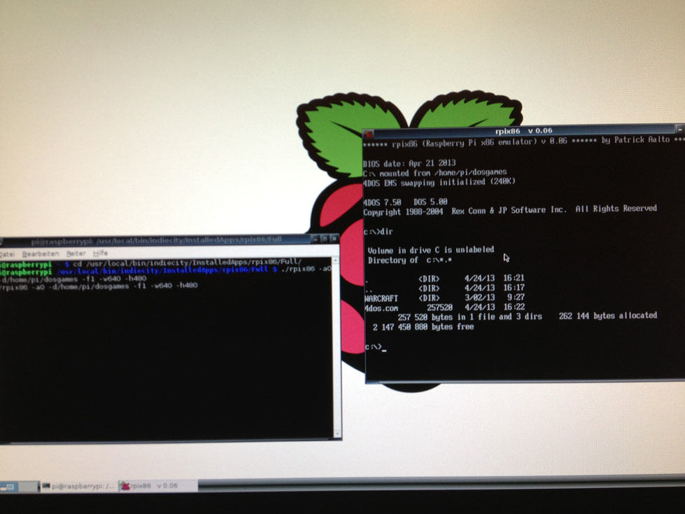 raspberry pi dos emulator