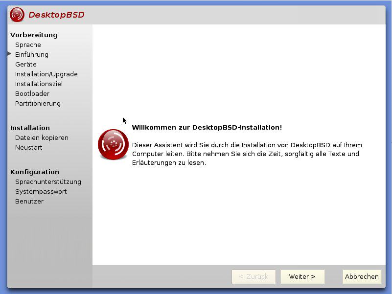 DesktopBSD Installer