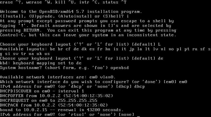OpenBSD Installer