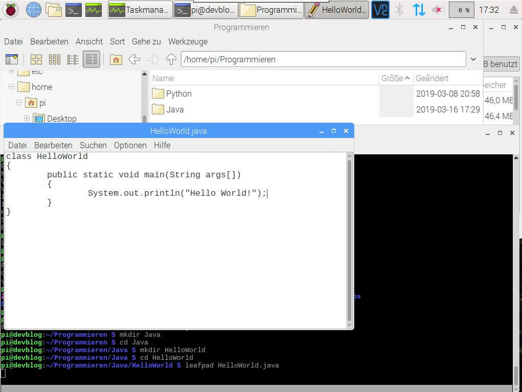 Raspberry Pi Java Hello World