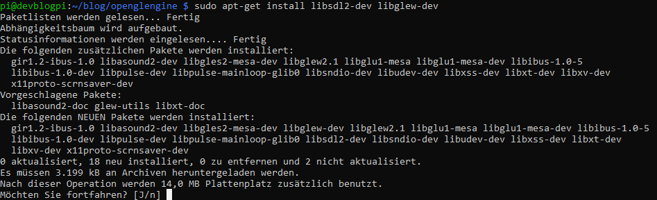 libsdl2-dev glew-dev Installation Linux