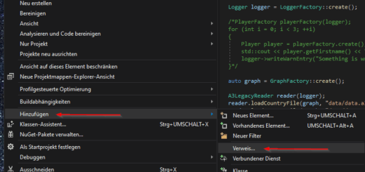 Visual Studio Verweis hinzufügen