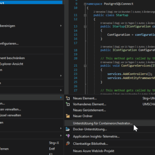Visual Studio Docker-Compose Orchestrierung
