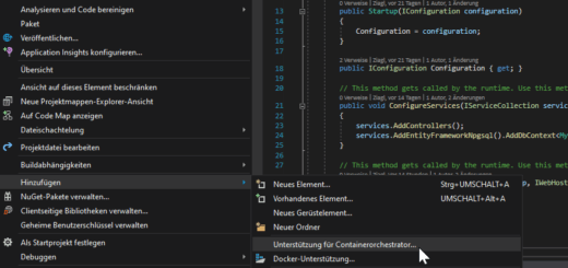 Visual Studio Docker-Compose Orchestrierung