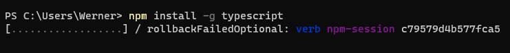 TypeScript installieren