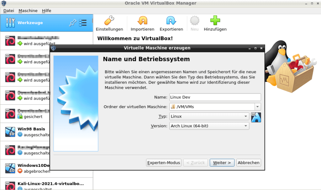 Virtuelle Entwicklungsumgebung mit Linux - Developer-Blog